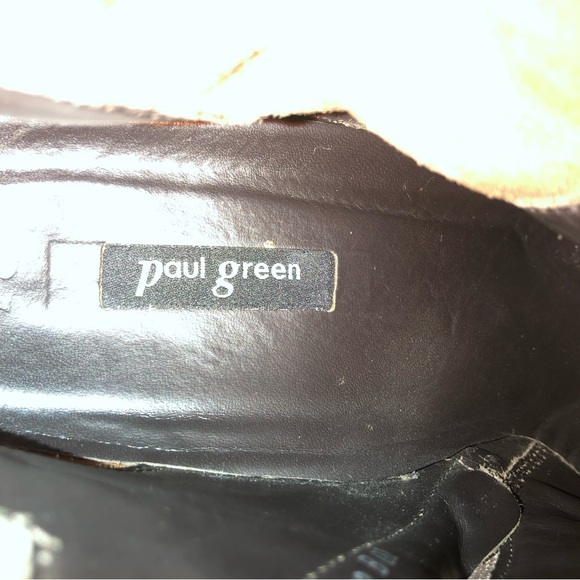 Paul Green almost new tan suede ankle boot stack heel 3” zip side 10 - Picture 8 of 9